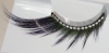 Zinkcolor Black Green Rhinestone False Eyelashes D331 Dance Halloween Costume