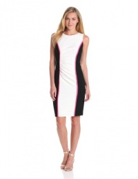 Calvin Klein Women's Sleeveless Colorblock Dress With Piping Calvin Klein Women's Sleeveless Colorblock Dress With Piping