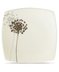 Modern blossoms bring an air of tranquility to this chic square salad plate from Mikasa. In gleaming white bone china for a clean, minimalist feel. Modern blossoms bring an air of tranquility to this chic square salad plate from Mikasa. In gleaming white bone china for a clean, minimalist feel.