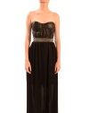 Alice + Olivia Women's Mariah Leather Bustier Long Maxi Dress Black 10