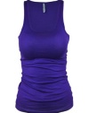 Active Basic Cotton Spandex Juniors Slim Fit Tank Top