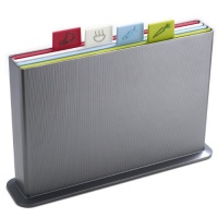 Joseph Joseph Index Advance Color Coded Chopping Boards, Silver, Large