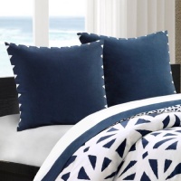 Echo African Sun Cotton Faux Linen Euro Sham, 26 by 26-Inch, Dress Blues Echo African Sun Cotton Faux Linen Euro Sham, 26 by 26-Inch, Dress Blues