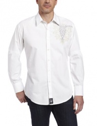 Wrangler Men's Rock 47 By Decorative Stitch Dress Shirt, White, X-Large Wrangler Men's Rock 47 By Decorative Stitch Dress Shirt, White, X-Large