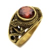 K Mega Jewelry Stainless Steel Red Crystal Golden Dragon Mens Ring Size 8 9 10 11 12 R409