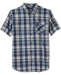 Perfect for the weekend warrior. Make a casual statement with this plaid shirt from DC Shoes. Perfect for the weekend warrior. Make a casual statement with this plaid shirt from DC Shoes.