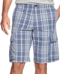 Unabashedly preppy. Dockers crafts a utilitarian cargo style from a traditional, timeless plaid. Unabashedly preppy. Dockers crafts a utilitarian cargo style from a traditional, timeless plaid.