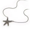 Rarelove Sterling Silver Textured Silvertone Starfish Pendant Necklace