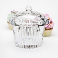 Crystal Cupcake Covered Candy Dish Box Crystal Cupcake Covered Candy Dish Box