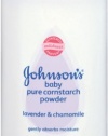 Johnson's Baby Powder, Pure Cornstarch, Lavender & Chamomile, 22 Ounce  (Pack of 2)