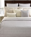 Hotel Collection Calligraphy Quilted Silver Cal King Coverlet