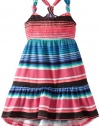 Roxy Kids Girls 2-6x Sweet Summertime, Fuchsia Rose Stripe, 2T