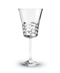 Classic technique, modern beauty. Crafted of fine Baccarat crystal, the Lola red wine glass pairs horizontal wedge cuts with a simply luminous base in a silhouette that radiates grace and sophistication. Classic technique, modern beauty. Crafted of fine Baccarat crystal, the Lola red wine glass pairs horizontal wedge cuts with a simply luminous base in a silhouette that radiates grace and sophistication.