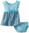 Roxy Kids Baby-girls Infant Tropical Shower, Caribbean Stripe, 18 Months