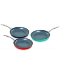 Spice up your space with Fiesta's colorful & durable cookware. Mastering the art of prep & presentation, this fry pan features a heavy-gauge construction that heats evenly & quickly for effortless gourmet meals and features a Thermolon™ ceramic nonstick coating for a neat & tidy cleanup. Limited lifetime warranty. Spice up your space with Fiesta's colorful & durable cookware. Mastering the art of prep & presentation, this fry pan features a heavy-gauge construction that heats evenly & quickly for effortless gourmet meals and features a Thermolon™ ceramic nonstick coating for a neat & tidy cleanup. Limited lifetime warranty.