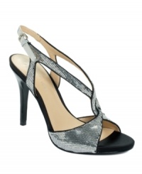 The spotlight will be on you when you slip on Marc Fisher's sexy Hide evening sandals. The spotlight will be on you when you slip on Marc Fisher's sexy Hide evening sandals.