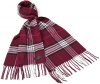 V Fraas Women's Fashion Plaid Scarf, Berry, 12x72