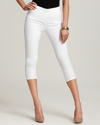 Stylish and with twice the spandex as the average jeans, these Miraclebody by Miraclesuit cropped denim leggings have exclusive Miratex fiber which slims the thigh, lifts the rear and controls the tummy for a beautiful and comfortable fit. A cropped silhouette in a bright white hue make them right on-trend. Stylish and with twice the spandex as the average jeans, these Miraclebody by Miraclesuit cropped denim leggings have exclusive Miratex fiber which slims the thigh, lifts the rear and controls the tummy for a beautiful and comfortable fit. A cropped silhouette in a bright white hue make them right on-trend.