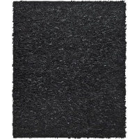 Safavieh Leather Shag Collection Metro Handmade Leather Area Rug, Black Safavieh Leather Shag Collection Metro Handmade Leather Area Rug, Black