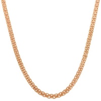 18 Karat Rose Gold over Sterling Silver 3-mm Bismark Chain (18 Inch) 18 Karat Rose Gold over Sterling Silver 3-mm Bismark Chain (18 Inch)