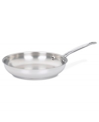 Hey, good cooking! Start sizzlin' in the kitchen with this stylish 18/10 stainless steel open skillet that features riveted Cool Grip handles for confident, easy prep, plus an aluminum core that spreads heat quickly & evenly. Lifetime warranty. Hey, good cooking! Start sizzlin' in the kitchen with this stylish 18/10 stainless steel open skillet that features riveted Cool Grip handles for confident, easy prep, plus an aluminum core that spreads heat quickly & evenly. Lifetime warranty.