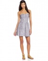 Tommy Girl Juniors Strapless Ditsy Print Dress, Multi Floral, Small