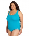 Speedo Aquatic Endurance+ Polyester Plus Size Vanquisher Moderate Ultraback Swimsuit