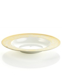 Intricate trim and scrolling vines in lavish gold make the Cru Athena soup bowl a fine-dining sensation and, in dishwasher-safe bone china, a dream for after dinner as well. Intricate trim and scrolling vines in lavish gold make the Cru Athena soup bowl a fine-dining sensation and, in dishwasher-safe bone china, a dream for after dinner as well.
