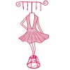 Jewelry Stand Ballerina Organizer Necklaces Bracelets Rings Pink