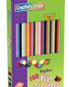 Chenille Kraft Big Box Of Pipe Cleaners - Jumbo Stems Assortment Idea Book, 150-Piece