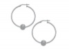 Giani Bernini Sterling Silver Earrings, Sparkle Bead Hoop Earrings
