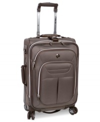 A spin, spin situation! You can't lose with Revo's durable and versatile expandable suitcase. Set on 8 easy-glide 360º wheels, this bag rolls with the punches & packs in everything you can't live without and keeps it in perfect order, so you arrive cool, calm & composed. A side-bound construction and tri-tone exterior make dependability and style a part of every itinerary. A spin, spin situation! You can't lose with Revo's durable and versatile expandable suitcase. Set on 8 easy-glide 360º wheels, this bag rolls with the punches & packs in everything you can't live without and keeps it in perfect order, so you arrive cool, calm & composed. A side-bound construction and tri-tone exterior make dependability and style a part of every itinerary.