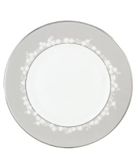 Elegance at a glance. Serve your main course with grace and style on these exquisite dinner plates from the Lenox Bellina dinnerware and dishes collection. Crafted in bone china with a delicate floral design and textured white beads, surrounded by stunning platinum trim to complete the perfect table setting. Elegance at a glance. Serve your main course with grace and style on these exquisite dinner plates from the Lenox Bellina dinnerware and dishes collection. Crafted in bone china with a delicate floral design and textured white beads, surrounded by stunning platinum trim to complete the perfect table setting.