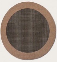 Couristan 1005/2000 Recife Checkered Field Black/Cocoa Rug, 7-Feet 6-Inch Round Couristan 1005/2000 Recife Checkered Field Black/Cocoa Rug, 7-Feet 6-Inch Round