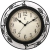 Geneva 12 Wrought Iron Wall Clock