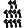 GLS Audio Mic Clip - Heavy Duty Microphone Clips - U Style Mike Clip - Fits all standard size Mics - 10 PACK