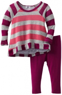 Splendid Littles Baby-girls Newborn Platinum Stripe Tunic Set, Pink/Purple, 6-12 Months