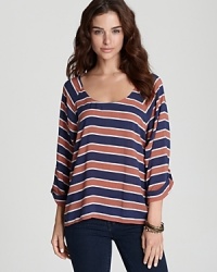 Rugby stripes lend sporty appeal to this go-anywhere Splendid top. Rugby stripes lend sporty appeal to this go-anywhere Splendid top.