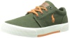 Polo Ralph Lauren Kids Faxon II Lace-Up Sneaker (Toddler/Little Kid/Big Kid),Army/Deco Orange,5.5 M US Big Kid