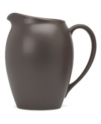 Crafted from versatile stoneware, this pitcher is perfect for casual dining and elegant entertaining. The deep chocolate brown color enriches any tabletop while the classic shape makes this pitcher a practical choice. Crafted from versatile stoneware, this pitcher is perfect for casual dining and elegant entertaining. The deep chocolate brown color enriches any tabletop while the classic shape makes this pitcher a practical choice.