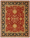 Safavieh Anatolia Collection An517a Handmade Red and Navy Hand-Spun Wool Area Rug, 9-Feet by 12-Feet