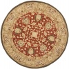 Safavieh Anatolia Collection Handmade Hand-Spun Wool Round Area Rug, 6-Feet, Rust/Green