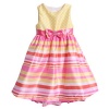 Nannette Girls 4-6x Dot And Stripe Printed Shangtung Dress