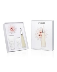 Experience the world of L'Eau d'Issey with a luxurious three-piece gift set, which includes a 1.6 oz. Eau de Toilette, 2.5 oz. Body Lotion and 1 oz. Moisturizing Shower Cream, all for the price of the spray. Experience the world of L'Eau d'Issey with a luxurious three-piece gift set, which includes a 1.6 oz. Eau de Toilette, 2.5 oz. Body Lotion and 1 oz. Moisturizing Shower Cream, all for the price of the spray.