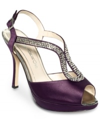 Lovely details. The Ellis evening sandals have a gorgeous, dressy sheen that's enhanced by the rhinestone detailing all over the straps. Lovely details. The Ellis evening sandals have a gorgeous, dressy sheen that's enhanced by the rhinestone detailing all over the straps.