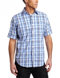 Nautica Men's Bold Plaid Shirt, French Blue, Small Nautica Men's Bold Plaid Shirt, French Blue, Small
