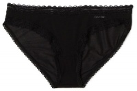 Calvin Klein Women's Mix modal with Lace Bikini, Black, Medium