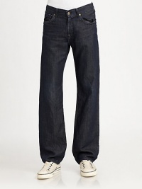 This relaxed-straight silhouette looks like solid denim, but is actually a luxurious blend of cotton and linen, for a lightweight, comfortable fit.Five-pocket styleButton flyInseam, about 3460% cotton/40% linenMachine washMade in USA This relaxed-straight silhouette looks like solid denim, but is actually a luxurious blend of cotton and linen, for a lightweight, comfortable fit.Five-pocket styleButton flyInseam, about 3460% cotton/40% linenMachine washMade in USA