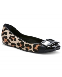 Fun prints and oversized buckles keep Calvin Klein's Fabrynne flats from being too stuffy. Fun prints and oversized buckles keep Calvin Klein's Fabrynne flats from being too stuffy.