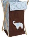 Carter's Blue Elephant Hamper, Blue/Choc, 17  X 16 X 27